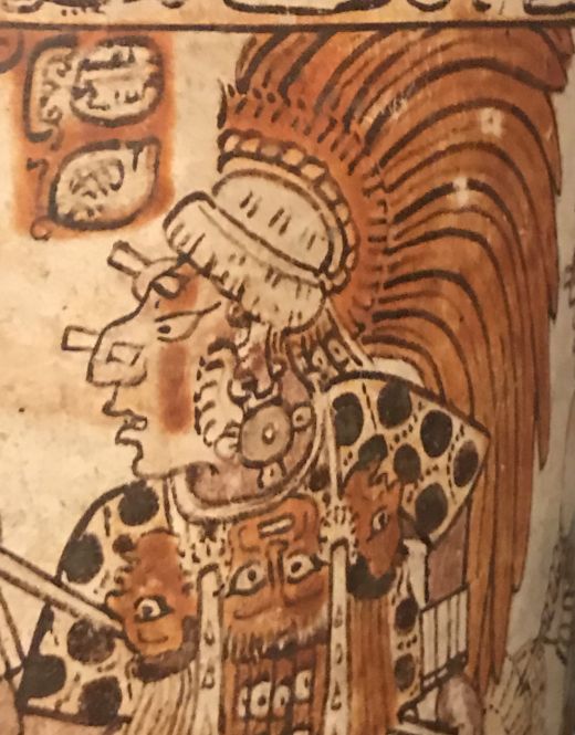 Maya-Kriegsvase in den staatlichen Museen zu Berlin. Detail 